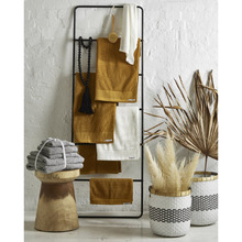 Snow Luna 100% Cotton Herringbone Bath Towels (Set of 2)